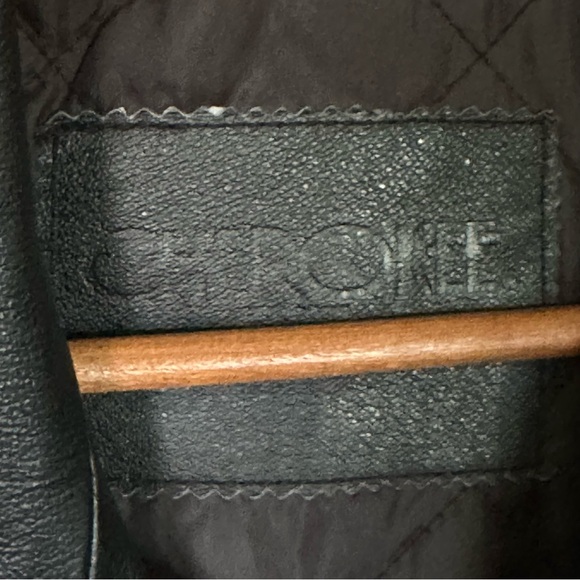 Stunning Oversized Vintage Boyfriend Black Leather Coat Jacket - Picture 10 of 12